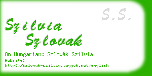 szilvia szlovak business card